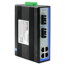 Industrial Grade 100M Network Unmanaged Ethernet Switch 2 Fibers 4 RJ45 Ports SC picture