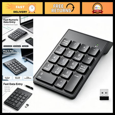 Portable Wireless Numeric Keypad 2.4G, 18 Keys USB Number Pad for Laptop/PC picture