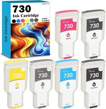 730 Ink Cartridges 300-ml Compatible HP730 Ink 6-Pack Replacement for HP 730 ... picture