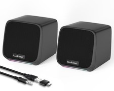 Computer Speakers for Desktop PC,Desktop Speakers,Small Black picture