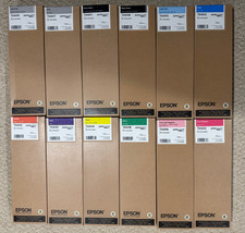 Lot Of 12 Epson UltraChrome PRO12  Ink Cartridges – Sealed OEM – 700ml Each picture