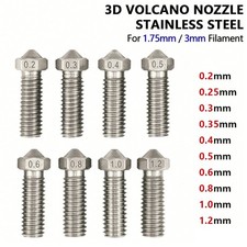 0.2-1.2mm V5 V6 Stainless Steel Volcano Extruder Nozzle M6 3D Printer 1.75mm 3mm picture