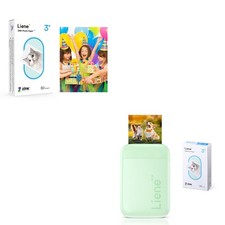 Liene 2x3' Mini Portable Instant Photo Printer Bundle w/ 100 Zink Green picture