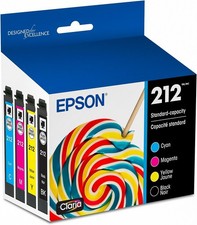 2 Pack Epson 212 Genuine OEM Ink Combo 8 Cartridges T212120-BCS XP-4100 WF-2850 picture