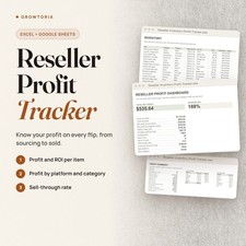 Reseller Inventory & Profit Tracker Spreadsheet Excel Google Sheets Bookkeeping picture