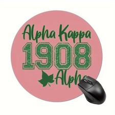 Pink & Green AKA Mouse Pad: Glitter 1908 Ivy Desk Decor for Sorority Members picture