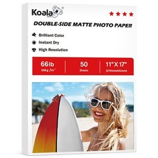 Koala Double Sided Photo Paper 11x17 Matte 66lb Heavyweight Photo Paper 50 Sheet picture