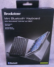 Brookstone Mini Bluetooth Keyboard With Tech-Weave For iPad Mini Tablet 