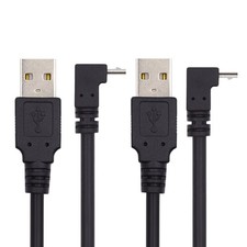 JSER UP & Down Angled 90 Degree Micro USB 2.0 Type 5Pin to 0.25m, Black picture