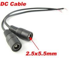 10pcs 5.5mm x 2.5mm 5.5/2.5 CCTV DC Power Charger DC Power Female Cable L: 30cm picture