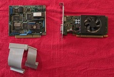 Lot 2 Vintage Computer Graphics Cards NCL 5127 ISA PCIe Video VGA Retro PC picture
