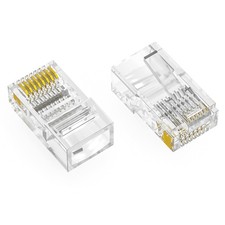 20 Pack of RJ45 CAT5E Plug Solid 2 Prong 6Micron 100pk picture