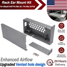 Rack Ear Mounts for Unifi Pro Max 16 PoE w/ PSU Tray + Screws, Enhanced Airflow picture