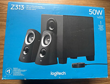 Logitech Z313 2.1 Wired Speaker System Subwoofer Remote 50W Black 880-000141 picture