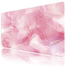 Pink and Gold Mouse Pad Abstract Marble Mouse Pad for Keyboard and Desk Mat picture