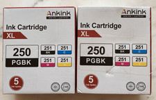 Ankink Compatible Ink Cartridge Replacement Canon 250XL 251XL 2 PK PGBK Multi picture