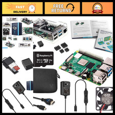 Raspberry Pi 4 Complete Starter Kit - 64GB Micro SD, Fan Cooled Case, 8GB RAM picture