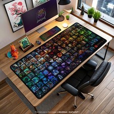 Dota 2 Heroes Desk Mat - All Hero Portraits Gaming Mouse Pad, Large MOBA Mat picture