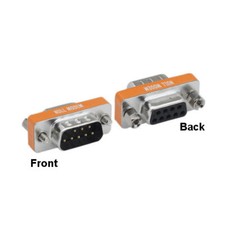 Kentek Mini DB9 Male to Female Null Modem Adapter RS-232 Data Transfer Crossover picture