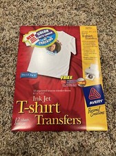 Avery Dennison 3275 Letter Paper T-Shirt Transfers 12 Sheet Pack Ink Jet w/ CD picture