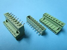 40 pcs 5.08mm Close Angle 8 pin Screw Terminal Block Connector Pluggable Green picture