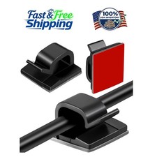 60 Pcs Waterproof Adhesive Cable Clips - Elegant Wire Organizer for Outdoor Use picture