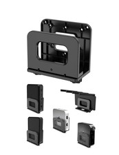 Adjustable Wall Mount Shelf for Mini pc, WiFi Router, Black picture