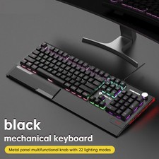 K1000 Mechanical Keyboard Wired 104key Red Switche for PC Chroma RGB Wrist Rest picture