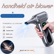 GICHAT Electric Handheld Air Blower Cordless Compressed Air Duster Turbo Jet Fan picture