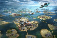 Landscape  science fiction planet Custom Gaming Mat Desk picture