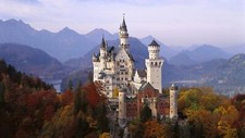 Landscape architecture castle neuschwanstein landmark Custom Gaming Mat Desk picture