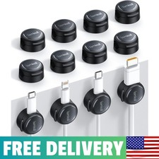 Magnetic Cord Organizer Cable Clips - Crystal-Clear Desk Cable picture