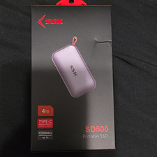 SSK SD500 4TB Portable External SSD USB 3.2 Gen2 NVMe 1050MB/s Silver picture