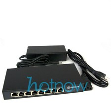 DSLRKIT ALL Gigabit 48V 120W 8 Ports 7 PoE Injector Power Over Ethernet Switch picture