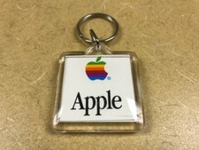 Coolest Apple Keychain Ever ____ Apple Computer Rainbow Logo __Vintage RARE FIND picture