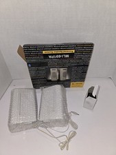 Computer Desktop 2 Speaker System MLI-691PA New Midiland White 7” Tall Vintage picture