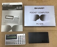 Sharp Pocket Computer Model Number # PC-1246 Rare Vintage Working picture