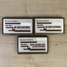 Commodore VIC-20 Cartridge Lot VIC-1110 8K RAM x2 VIC-1211A Super Expander 3K picture