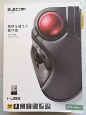 ELECOM M-HT1DRBK Wireless HUGE Black/Red Trackball Mouse Black Large Japan NEW picture