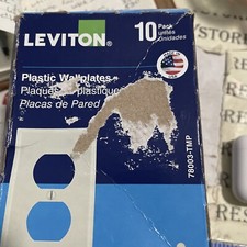 10 Pack Leviton M56-78003-TMP Plastic Wall Plate Light Almond Made In USA 🇺🇸 picture