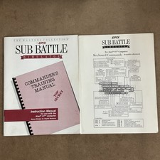 Sub Battle Simulator EPYX Instruction Manual And Keyboard Commands Atari ST picture