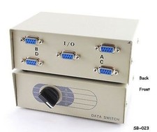 4-Way ABCD DB9 Female Manual Data Switch Box, Metal  - CablesOnline SB-023 picture