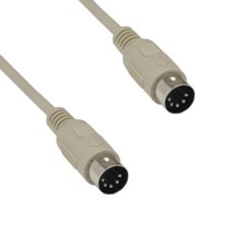 [Lot10] 6Ft DIN5 5 Pin Male to Male Cable 28 AWG Shielded AT Type Keyboard to PC picture