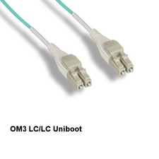 KNTK 33ft OM3 LC/LC Uniboot 10Gb Multi-Mode Fiber Cable Duplex 50/125 Ethernet picture