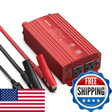 Bestek 500W Pure Sine Wave Power Inverter Dc 12V To Ac2 Outlets 110V Car picture