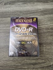 3 Pack Maxell DVD+R 120Min 4.7GB 8X High Grade Video Blank Disc + Cases NEW picture