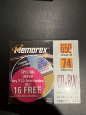 Memorex CD-RW 650MB 74 Minutes Professional Rewritable CD 4-Pack picture