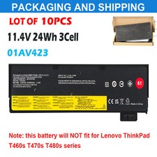 ✅LOT 10X 01AV423 61 Battery For Lenovo ThinkPad A475 A485 01AV427 P51S P52S 24WH picture