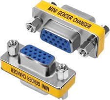 Durable VGA Coupler Adapter 2-Pack - 15 Pin Female-to-Female for Easy Connection picture