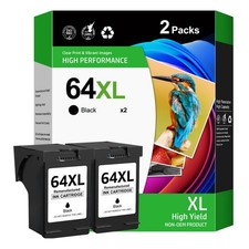 2pcs 64XL Black Ink Cartridges Replacement for HP 64XL Black Cartridge picture